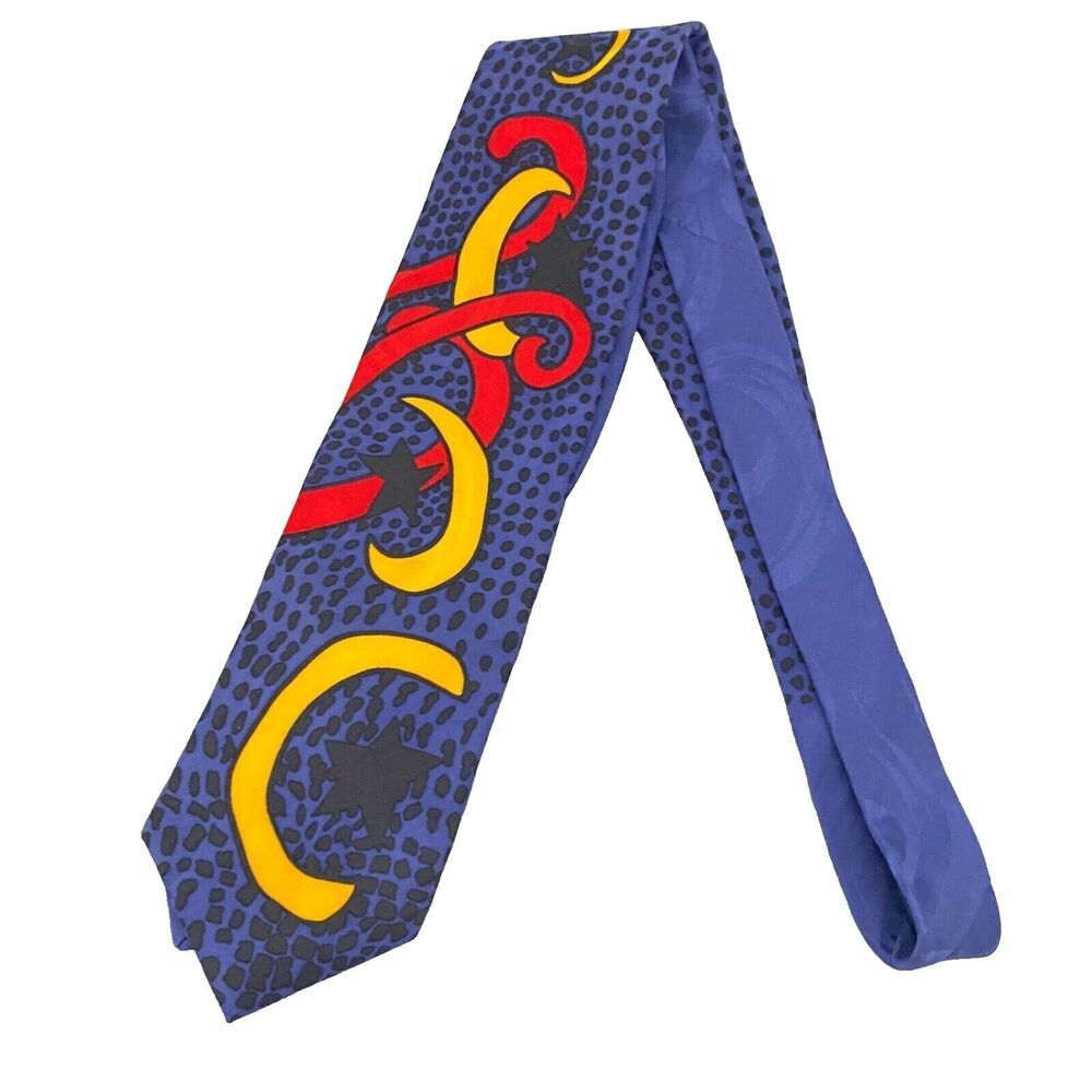 #5584 Medina Childrens Service The Breakfast Group Blue and Red Mens tie 58x3.75